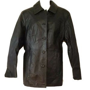 East 5th Womens Leather Jacket Black Genuine‎